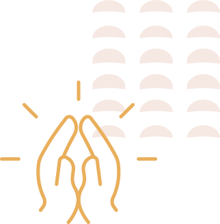 手を合わせるイラスト